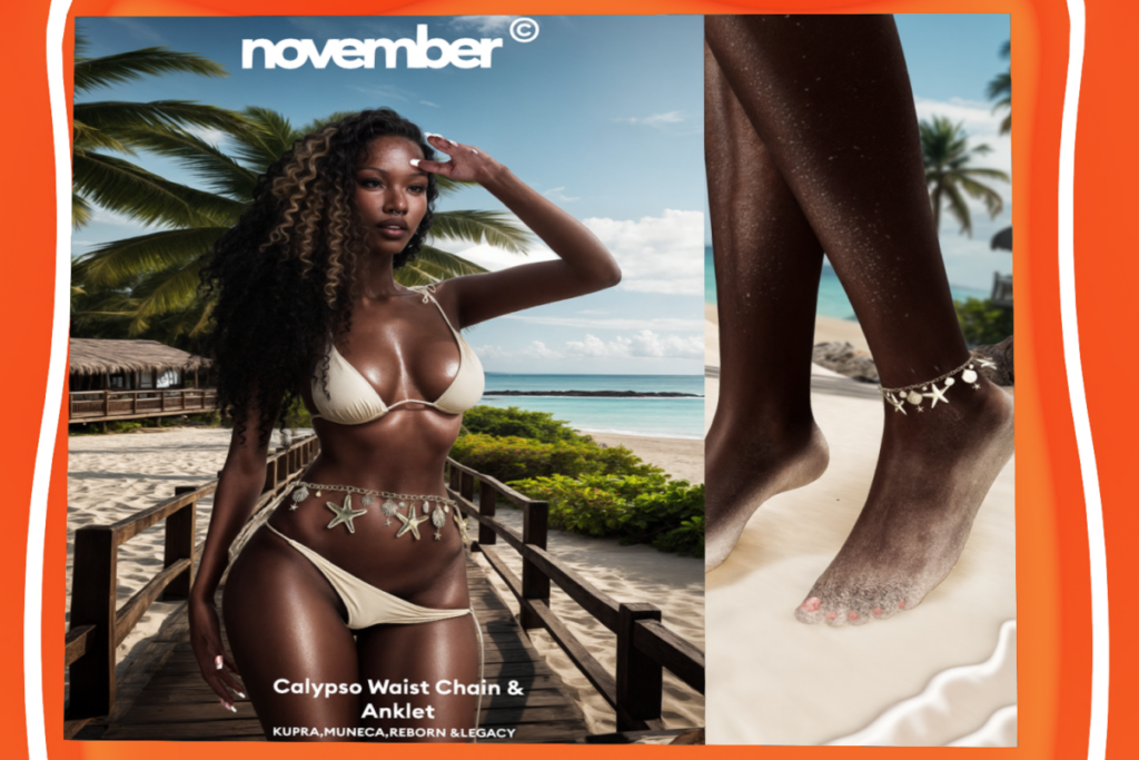 Calypso Waist Chain and Anklet - Inithium/Legacy/Reborn/Yentements, L$325-L$399 each/L$999 FP