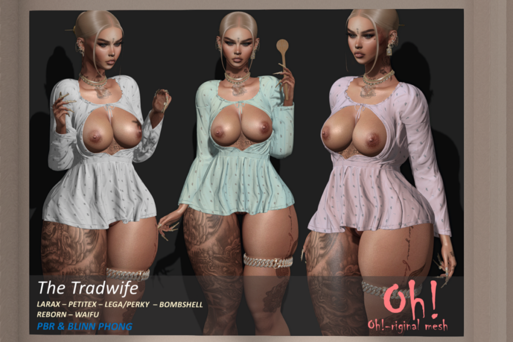 The Tradwife Dress - Legacy/MaitreyaX/Reborn/+mods, L$489 each/L$1399 FP