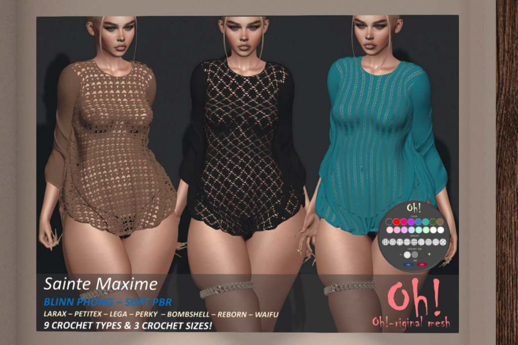 Sainte Maxime Dress - Legacy/MaitreyaX/Reborn/+mods, L$489 each/L$1399 FP