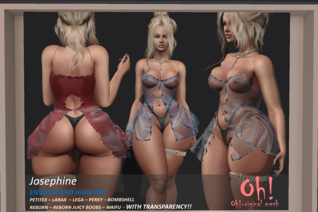 Josephine Lingerie - Legacy/MaitreyaX/Reborn/+mods, L$699 each/L$1999 FP