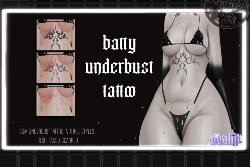 Batty Underbust Tattoo - BOM, L$325