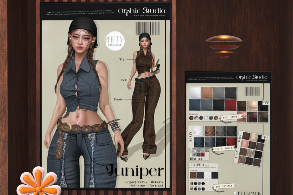 Juniper Top &amp; Pants - Legacy/Reborn/+mods, L$260-L$320 each/L$1260 each FP