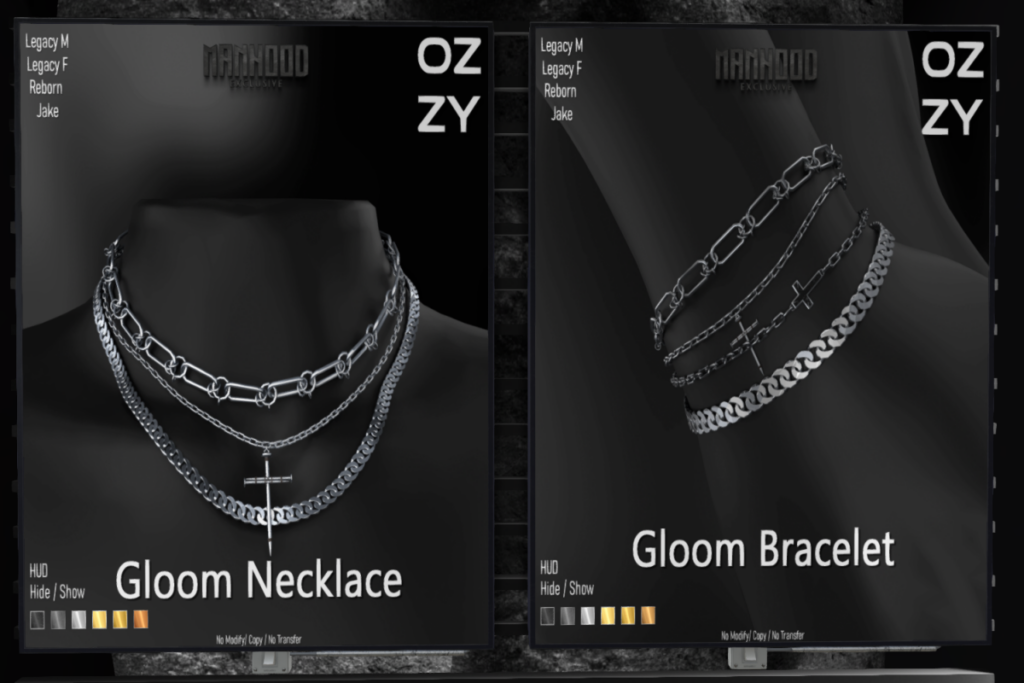 Gloom Necklace - Jake/Legacy F+M/Reborn, L$299 | Gloom Bracelet - Jake/Legacy F+M/Reborn, L$299