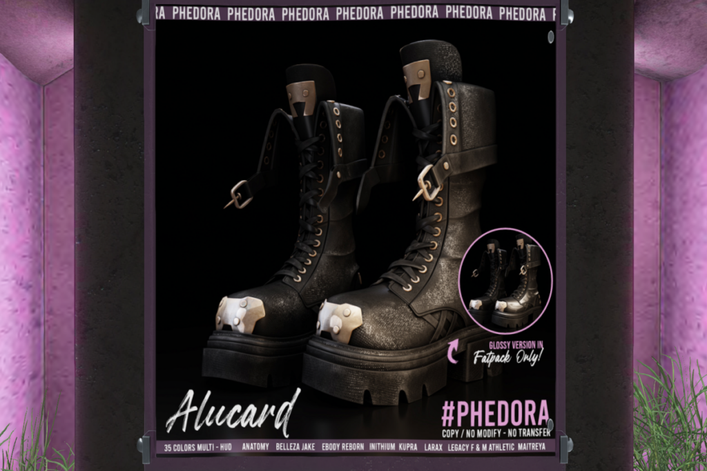 Alucard Stompers - Anatomy/Inithium/Jake/Legacy F+M/Maitreya/Reborn/+mods, L$499 each/L$699 FP