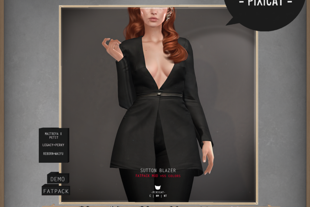 Sutton Blazer - Legacy/Maitreya/Reborn/+mods, L$188 each/L$888 FP
