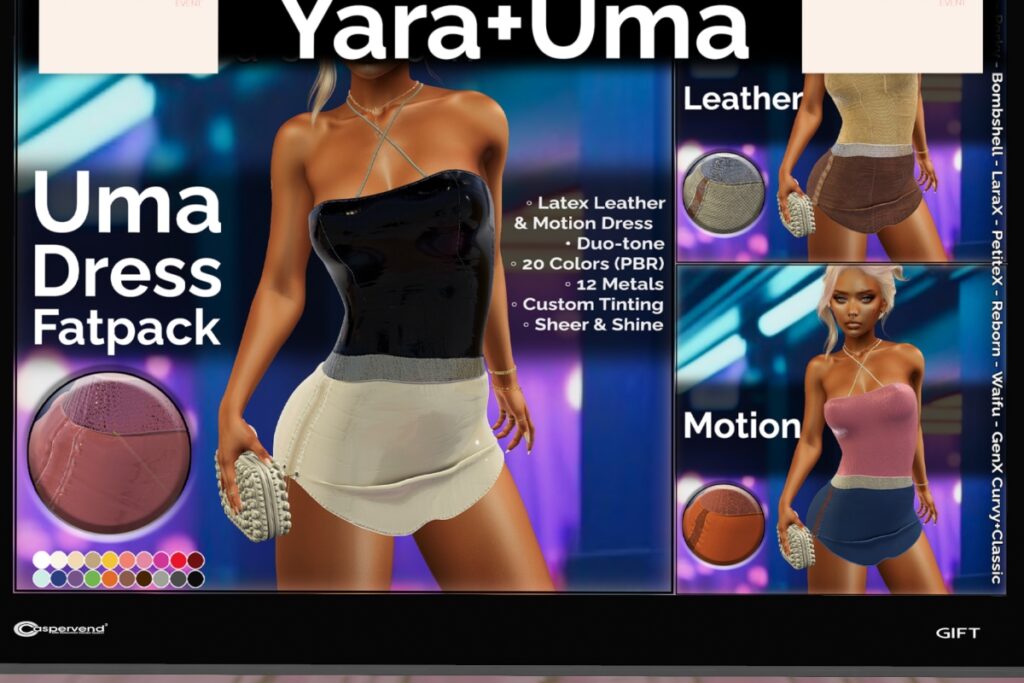 Uma Dress - GenX/Legacy/MaitreyaX/Reborn/+mods, L$499 each FP/L$899 MP