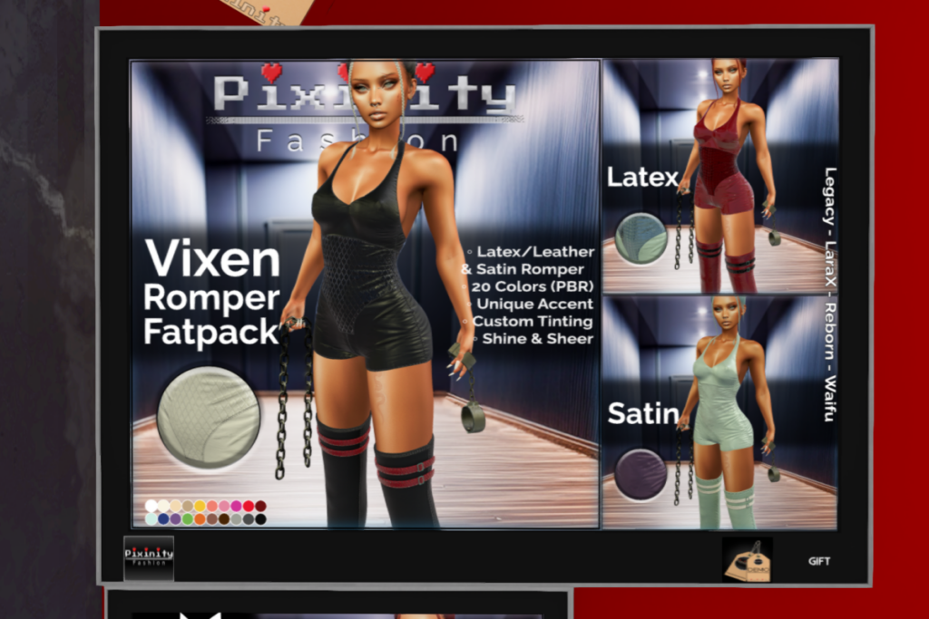 Vixen Romper - Legacy/MaitreyaX/Reborn/+mods, L$499 each pack/L$899 FP/L$1299 MP