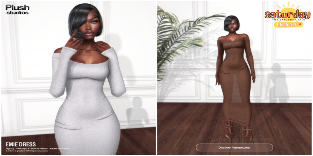 Emie Dress - Inithium/Legcacy/MaitreyaX/Reborn/Yentements	&lt;a href=&quot;https://maps.secondlife.com/secondlife/Plush%20Studios/130/189/23&quot;&gt;Teleport&lt;/a&gt;