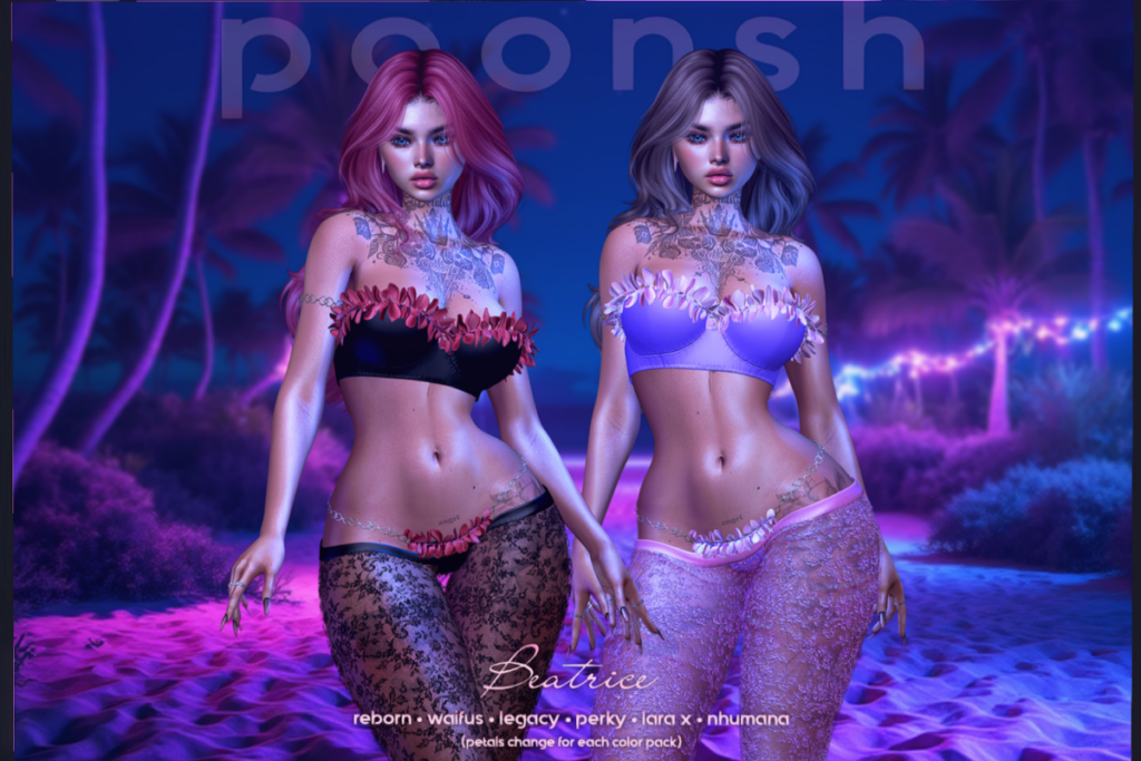 Beatrice Set - Legacy/MaitreyaX/Nhumana/Reborn/+mods, L$350 each/L$1500 FP
