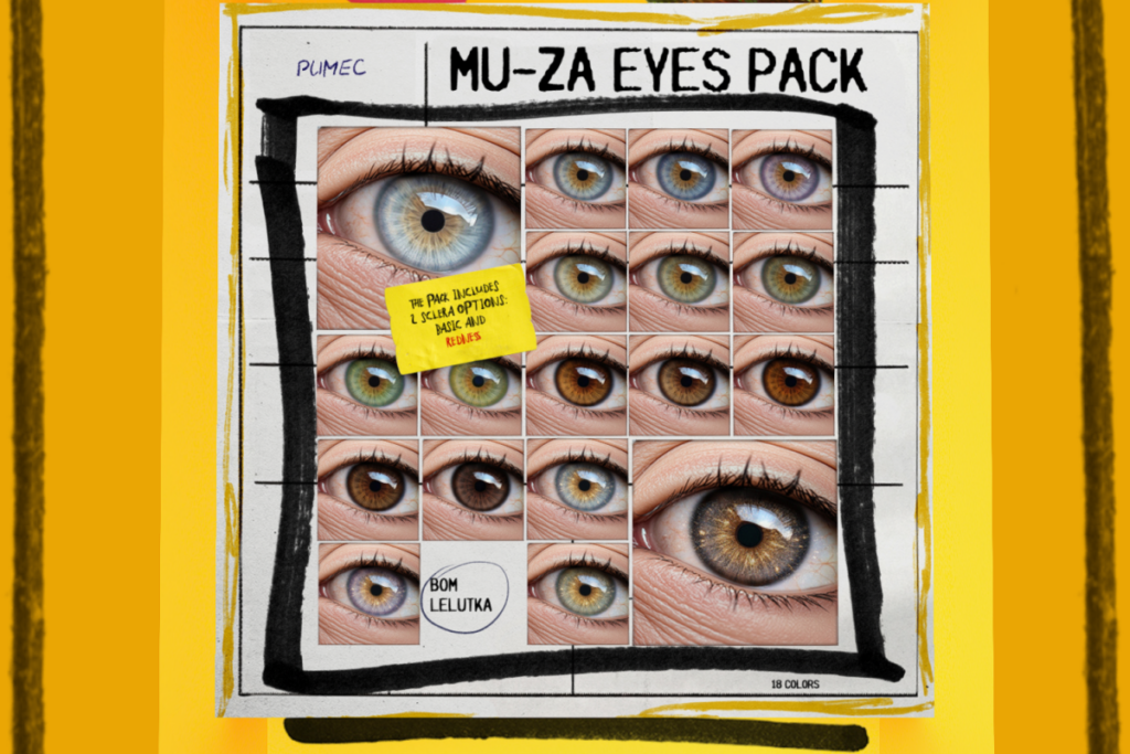 Mu-Za Eyes Pack - BOM/Lelutka, L$349