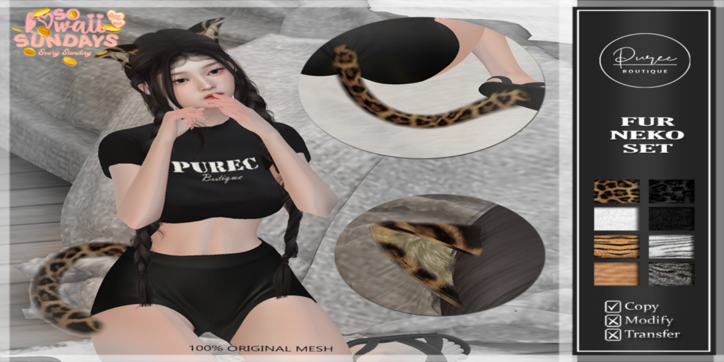 Fur Neko Accessory Set	&lt;a href=&quot;http://maps.secondlife.com/secondlife/Asgard%20Aito/141/158/2004&quot;&gt;Teleport&lt;/a&gt;