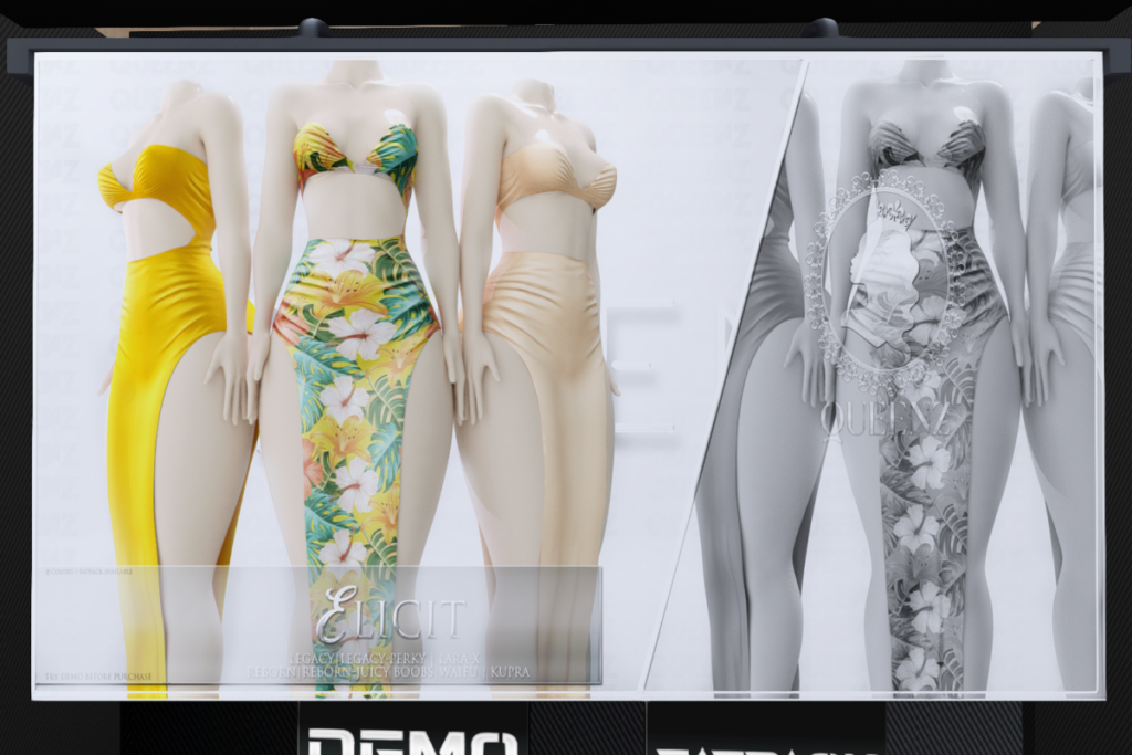 Elicit Dress - Inithium/Legacy/MaitreyaX/Reborn/+mods, L$210 each/L$1500 FP
