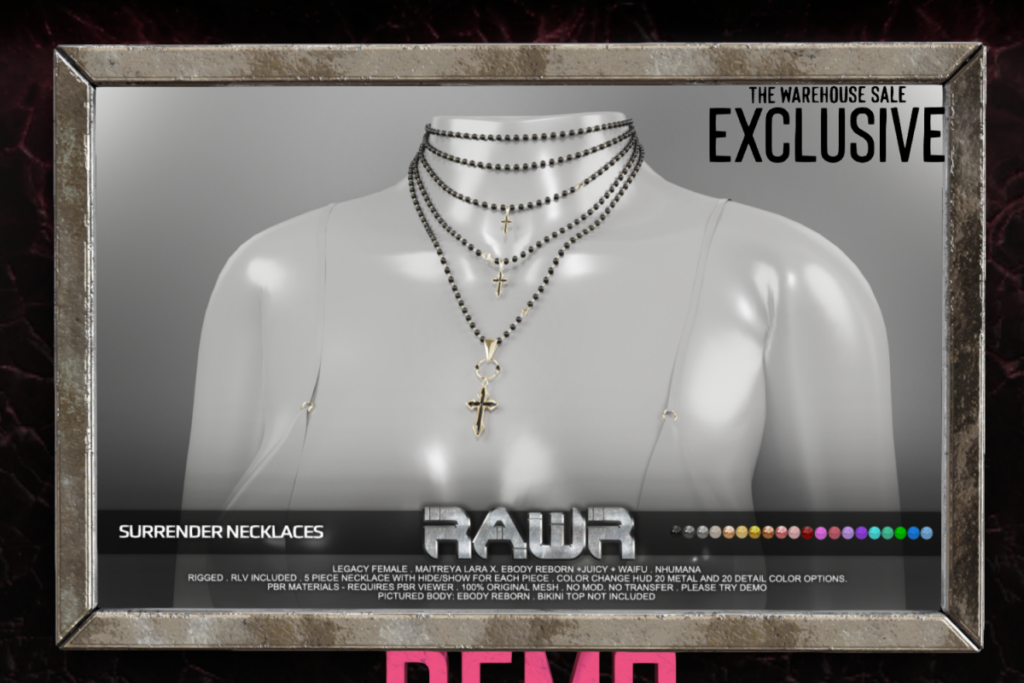 Surrender Necklace - Legacy/MaitreyaX/Nhumana/Reborn/+mods, L$299
