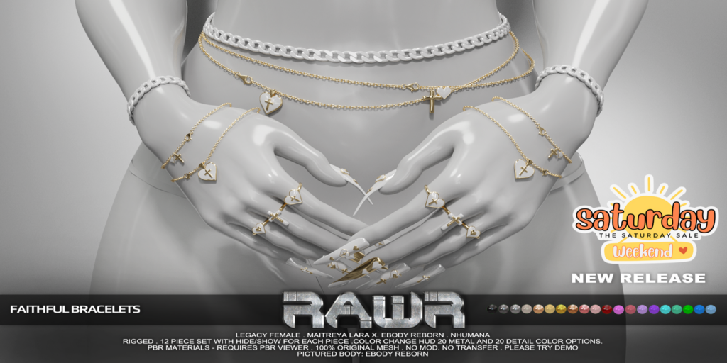 Faithful Bracelets - Legacy/MaitreyaX/Nhumana/Reborn	&lt;a href=&quot;http://maps.secondlife.com/secondlife/RAWR/62/141/21&quot;&gt;Teleport&lt;/a&gt;