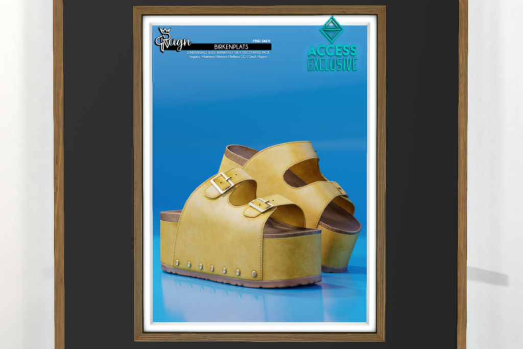 BirkenPlats - Belleza OG/GenX/Inithium/Legacy/Maitreya/Reborn, L$299 each/L$1299 FP