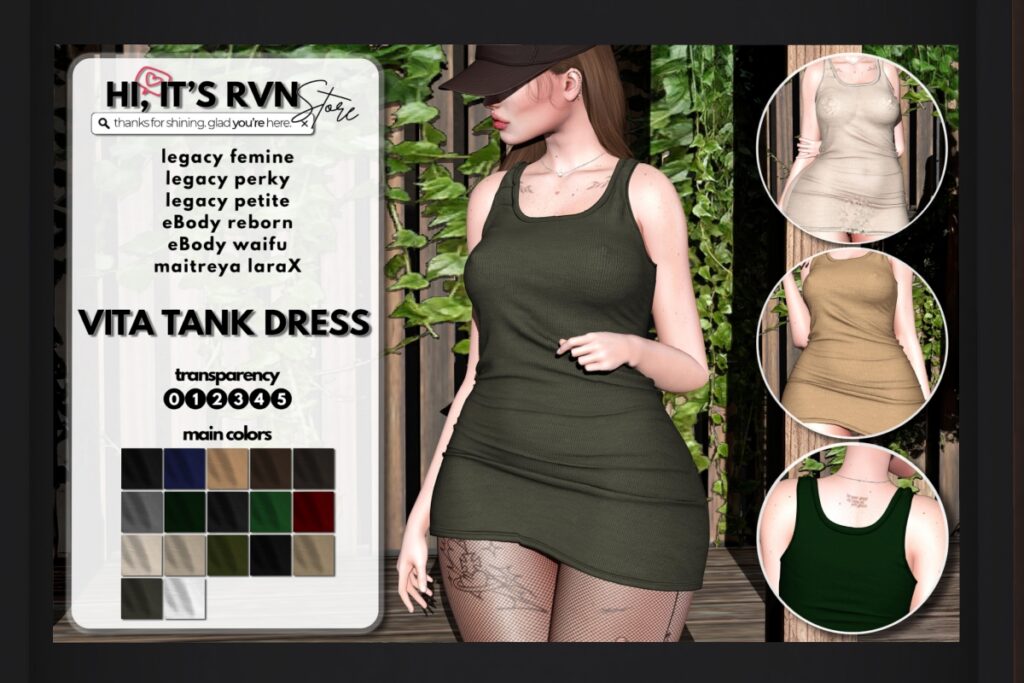 Vita Tank Dress - Legacy/MaitreyaX/Reborn/+mods, L$399 FP