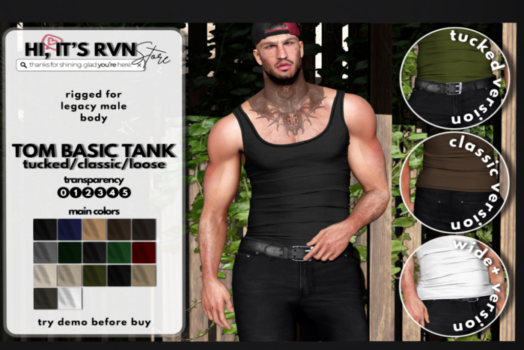 Tom Basic Tank - Legacy, L$399
