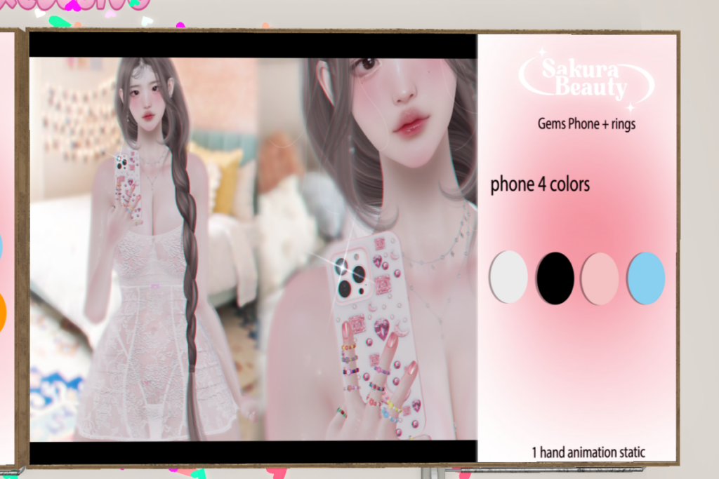 Gems Phone &amp; Ring, L$349 | Summer Heels - Reborn, L$249