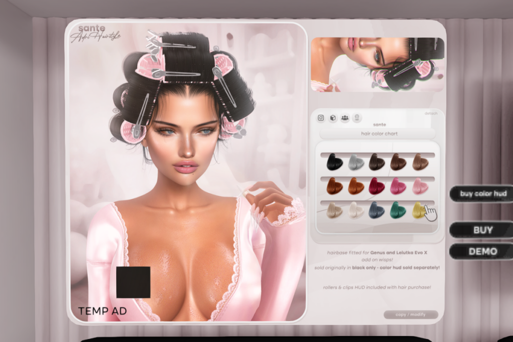 Adri Hairstyle, L$150-L$350 each