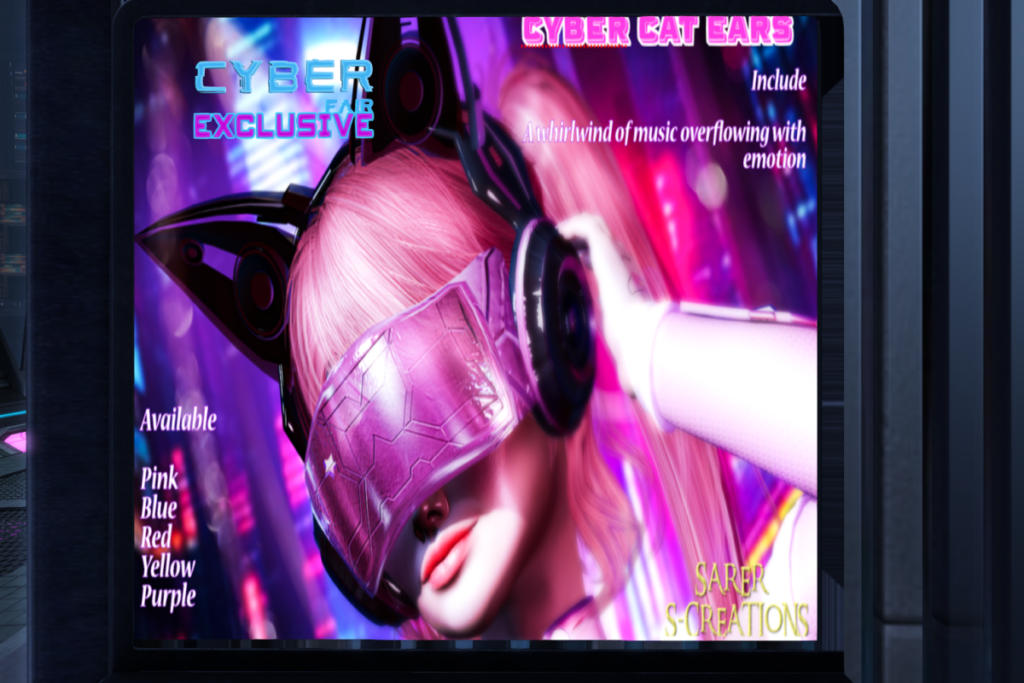Cyber Cat Ears, L$500-L$950 each