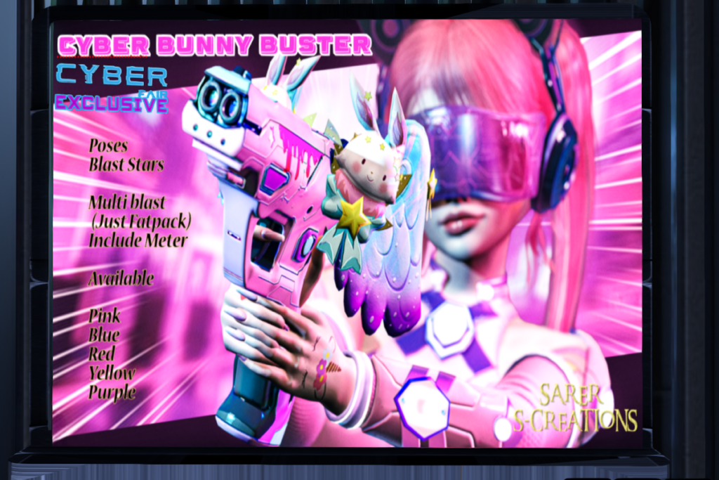 Cyber Bunny Buster Holdable, L$700-L$950 each