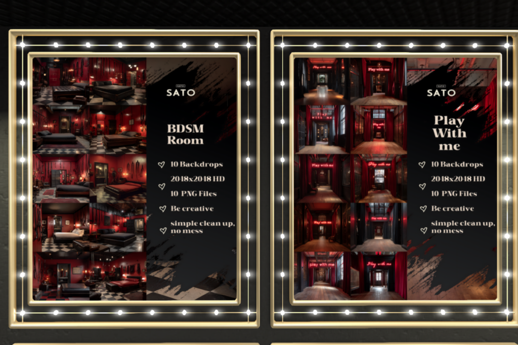 BDSM Room &amp; Play With Me Backdrops, L$180 each