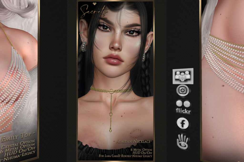 Adalynn Necklace - Legacy/Maitreya/Nhumana/Reborn/+mods, L$179 each/L$449 FP
