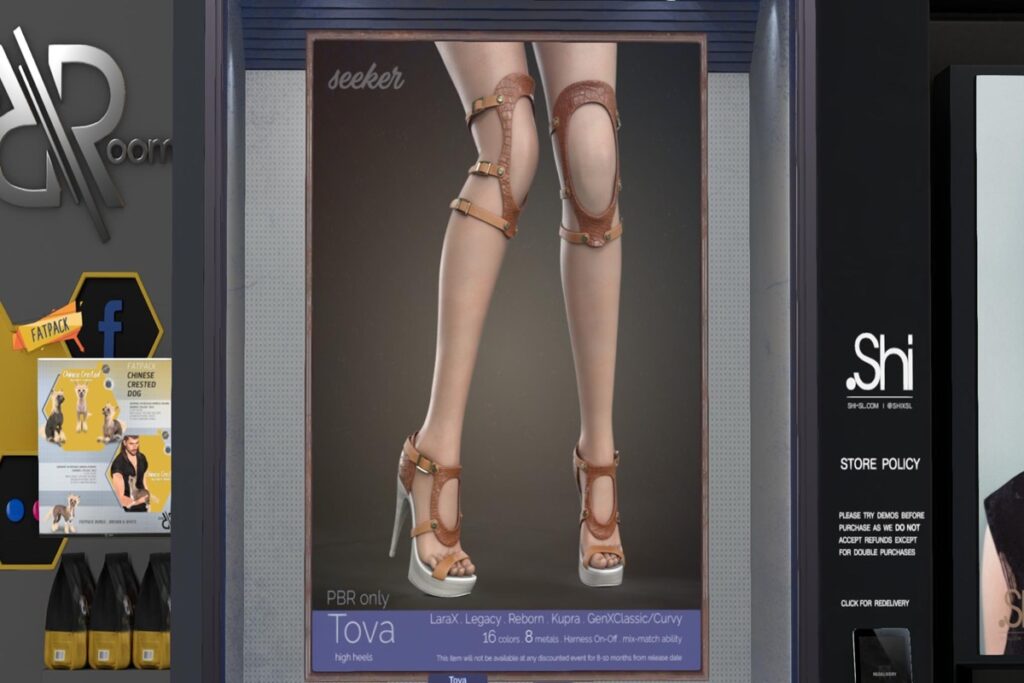 Tova High Heels - GenX/Inithium/Legacy/MaitreyaX/Reborn/+mods, L$349 each/L$1299 FP
