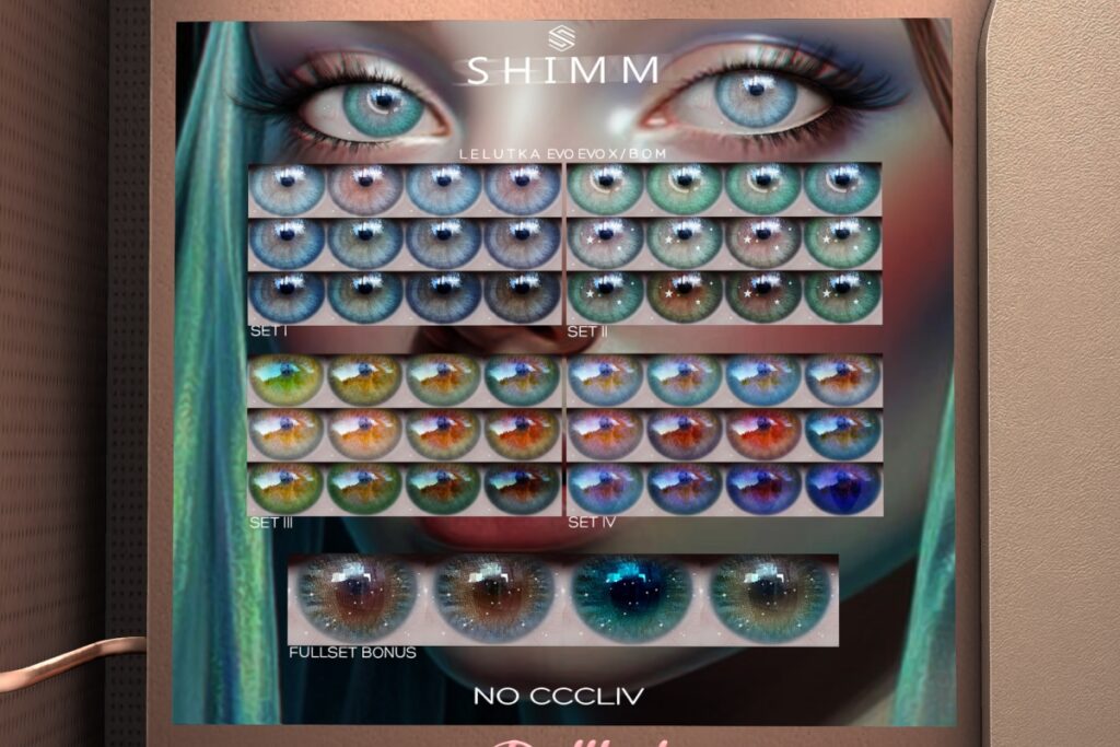No CCCLIV Eyes - BOM/Evo/EvoX, L$288 each/L$1000 FP
