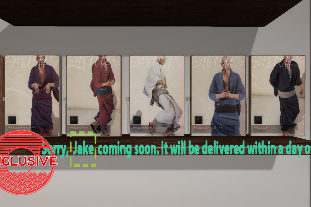 Date Male Kimono - Jake/Legacy, L$370 each/L$960 FP