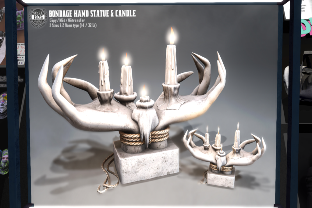 Bondage Hand Statue &amp; Candle, L$380
