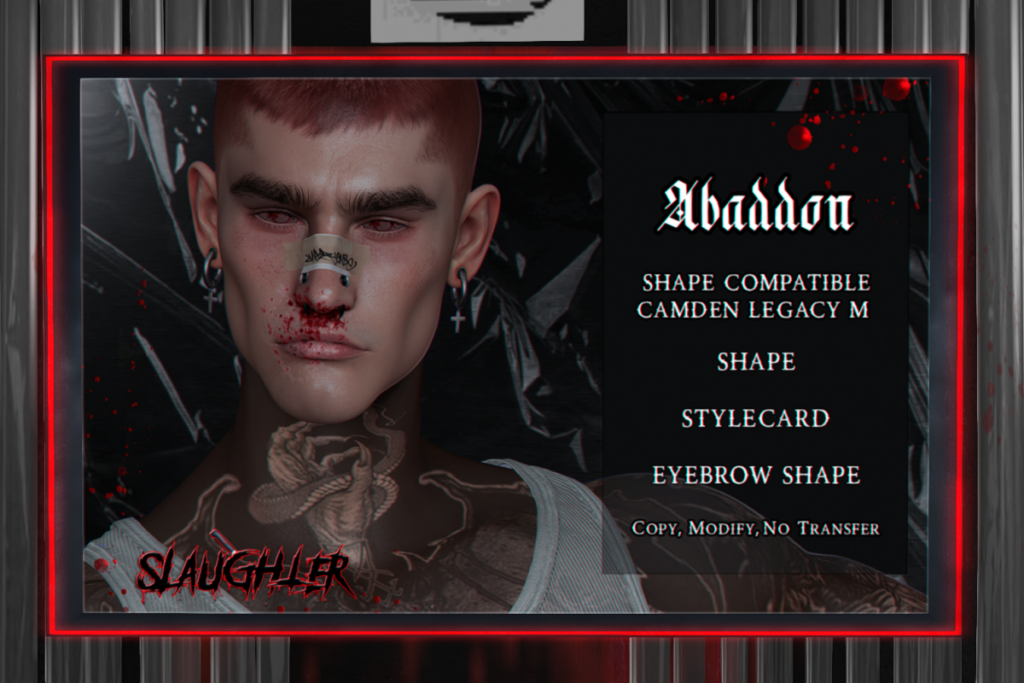 Abaddon Male Shape - EvoX Camden/Legacy, L$499