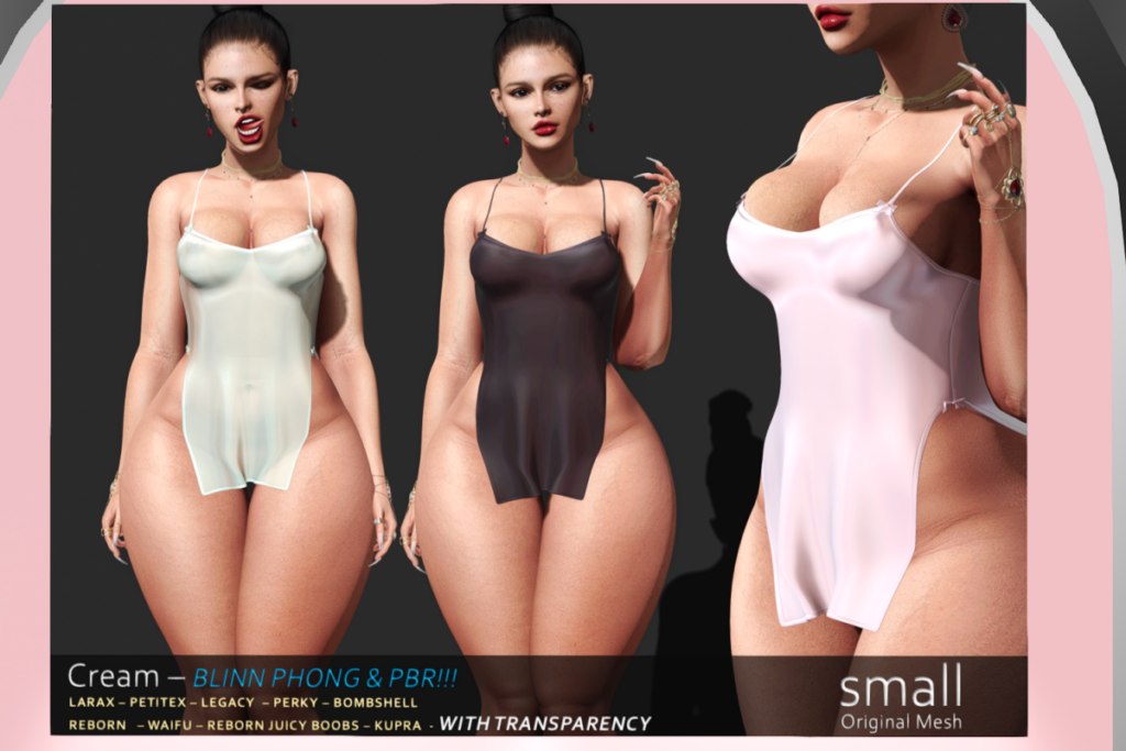 Cream Dress - Legacy/MaitreyaX/Reborn/+mods, L$699 each/L$1999 FP