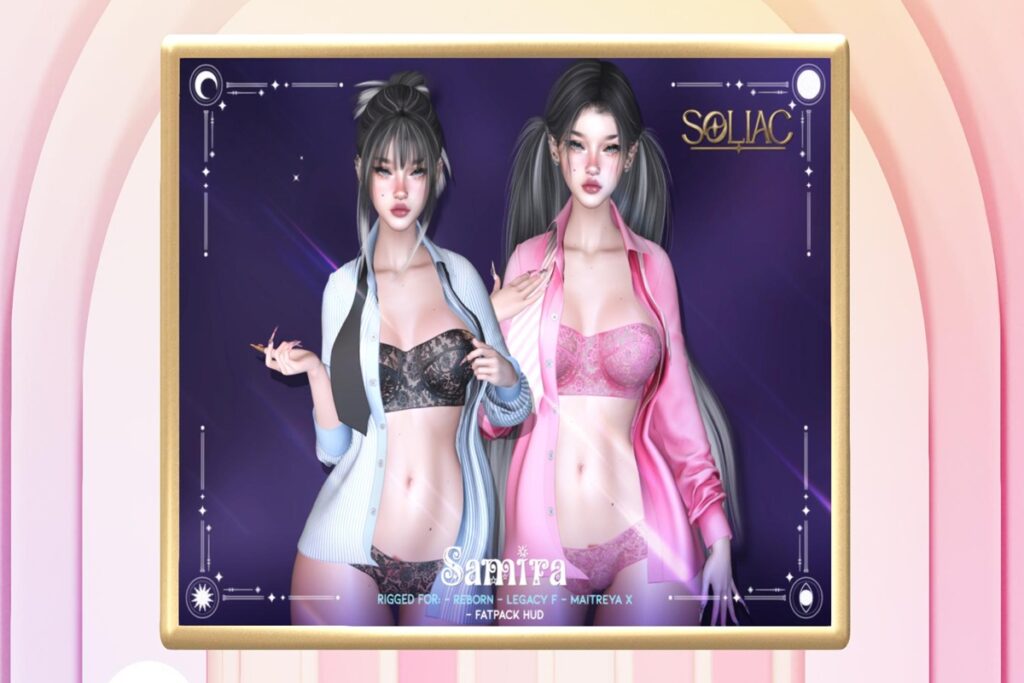 Samira Shirt and Lingerie - Legacy/MaitreyaX/Reborn, L$159-L$199 each/L$899 FP