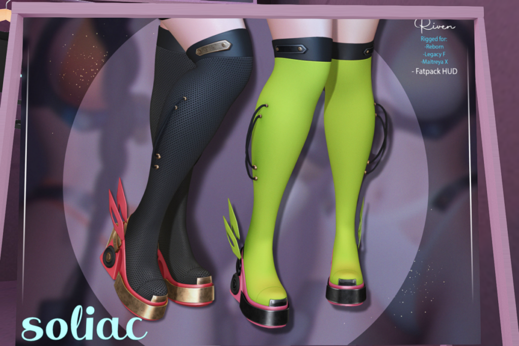 Riven Boots - Legacy/MaitreyaX/Reborn, L$159 each/L$549 FP