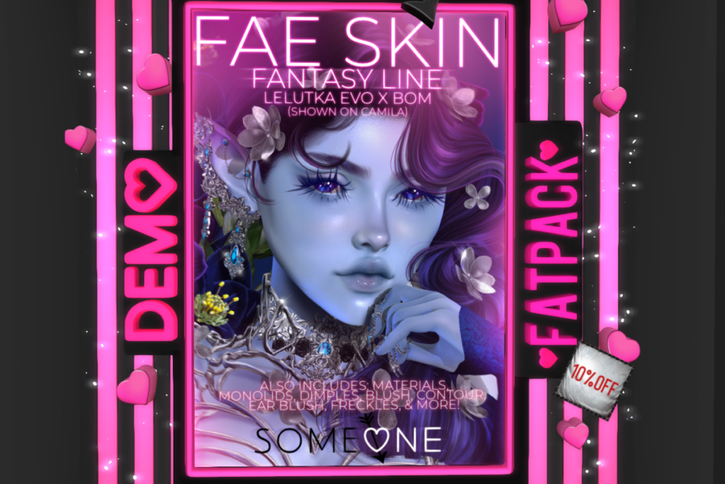 Gaia Skin - EvoX, L$750 each/L$3150 FP | Fae Shape - Lelutka Camila, L$450