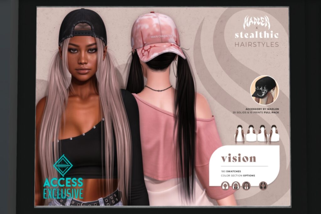 Vision Hairstyle, L$399 Basic Pack/L$199 Upgrade Pack/L$598 FP