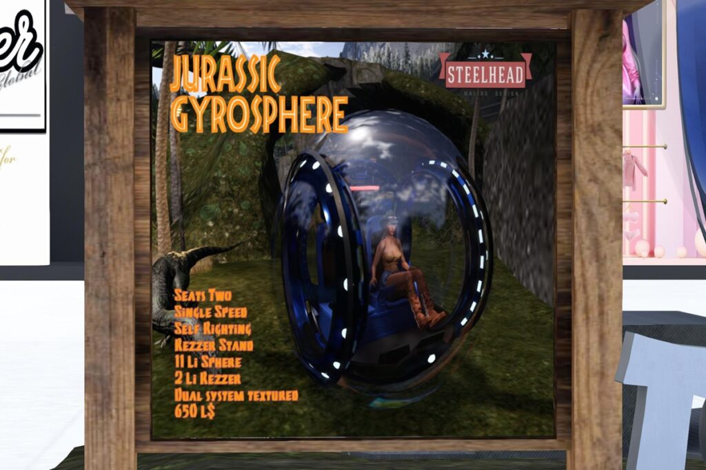 Jurassic Gyrosphere Vehicle, L$650