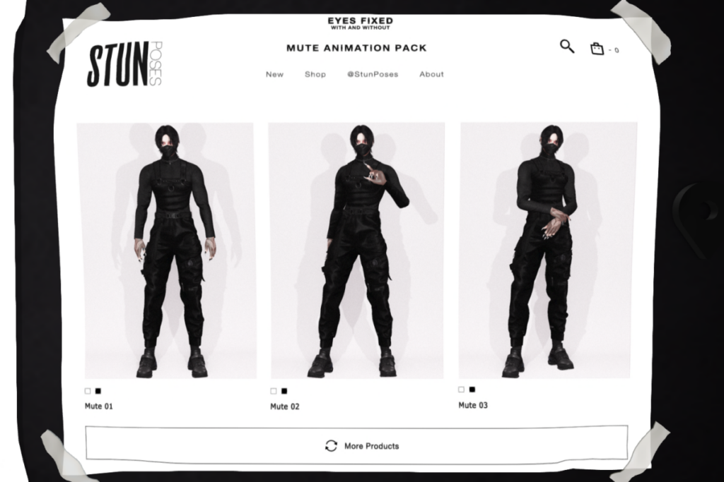 Mute Animation Pack, L$150 each/L$300 FP