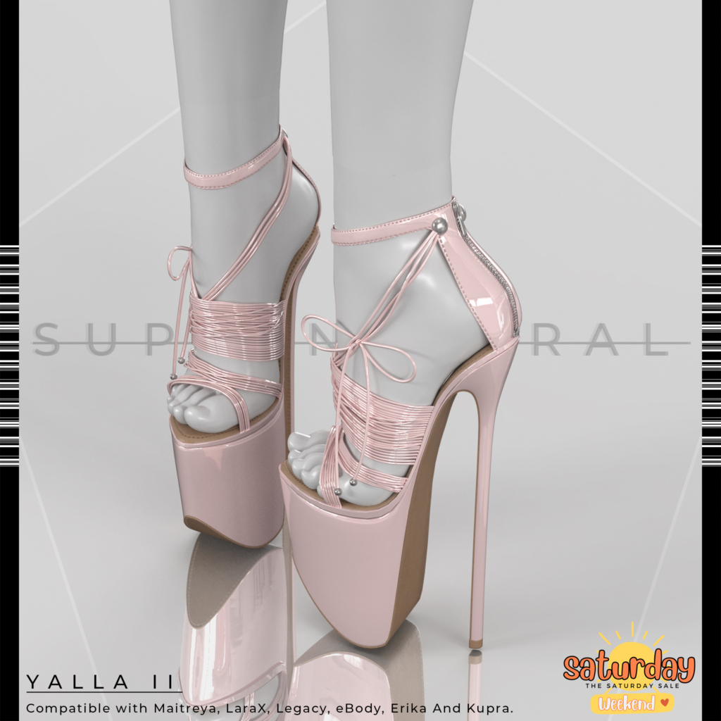 Yalla II Heels - Erika/Inithium/Legacy/Maitreya/Reborn/+mods	&lt;a href=&quot;http://maps.secondlife.com/secondlife/Supernatural/128/162/458&quot;&gt;Teleport&lt;/a&gt;