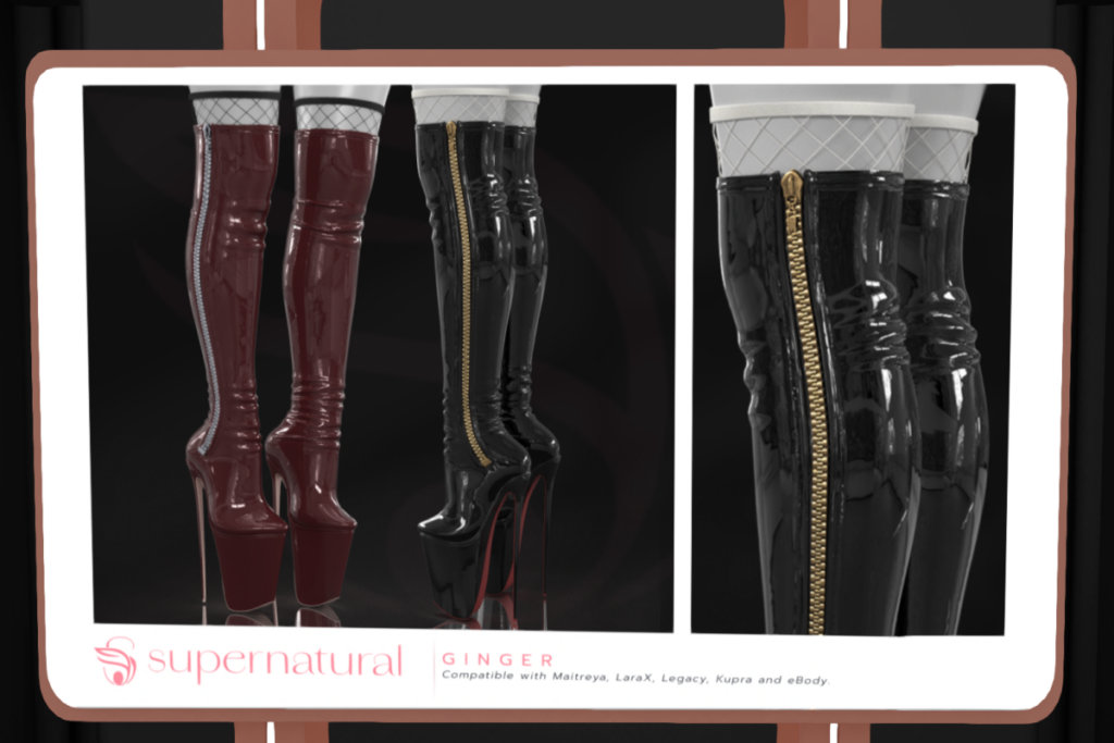 Ginger Boots - Inlithium/Legacy/MaitreyaX/Reborn, L$288 each/L$1488 FP
