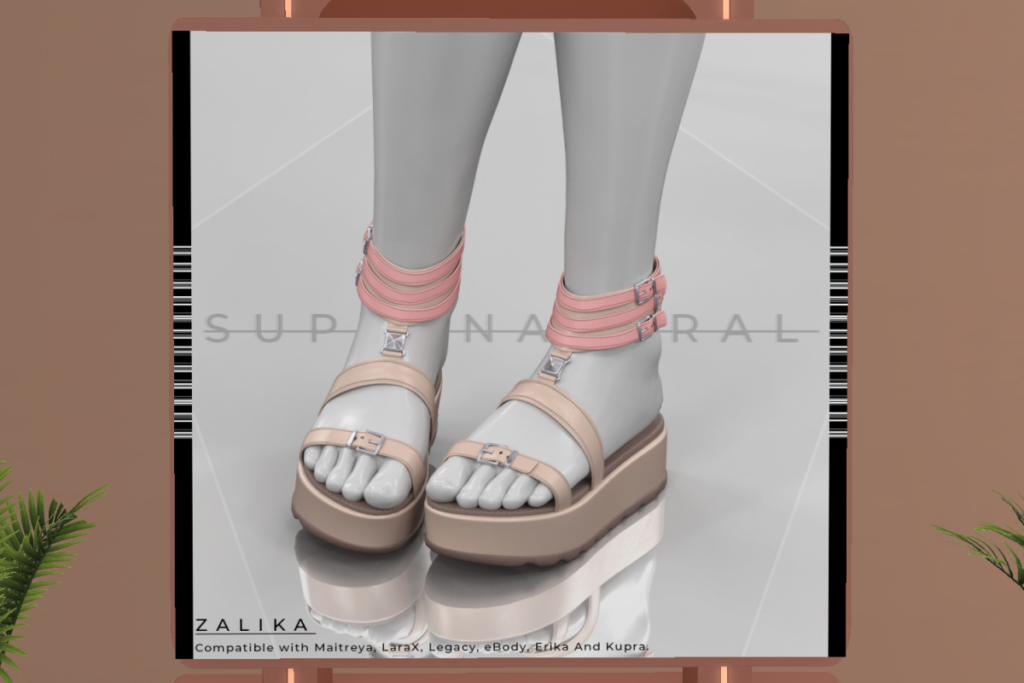 Zalika Sandals  - Erika/Inithium/Legacy/Maitreya/Reborn/+mods	&lt;a href=&quot;http://maps.secondlife.com/secondlife/Supernatural/124/123/21&quot;&gt;TELEPORT&lt;/a&gt;