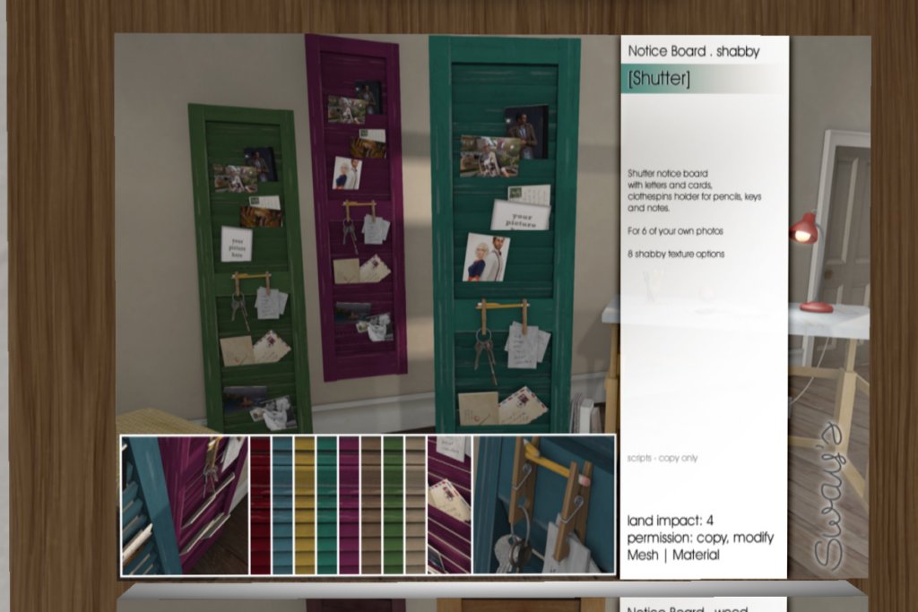 Notice Board - Shabby	&lt;a href=&quot;http://maps.secondlife.com/secondlife/SwayLand/125/125/27&quot;&gt;TELEPORT&lt;/a&gt;