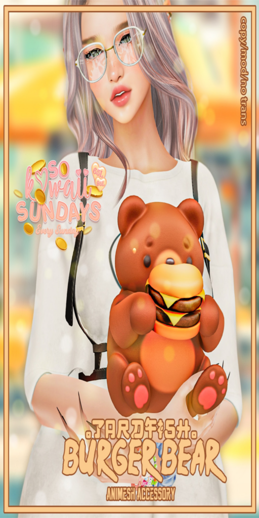Burger Bear Animesh Holdable	&lt;a href=&quot;http://maps.secondlife.com/secondlife/Tardfish/148/120/33&quot;&gt;Teleport&lt;/a&gt;