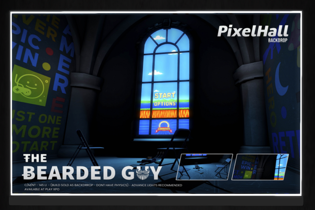 Pixel Hall Backdrop, L$249