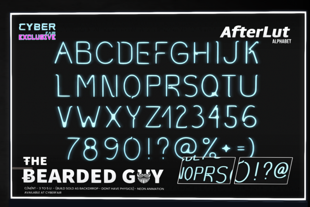 AfterLut Alphabet, L$299