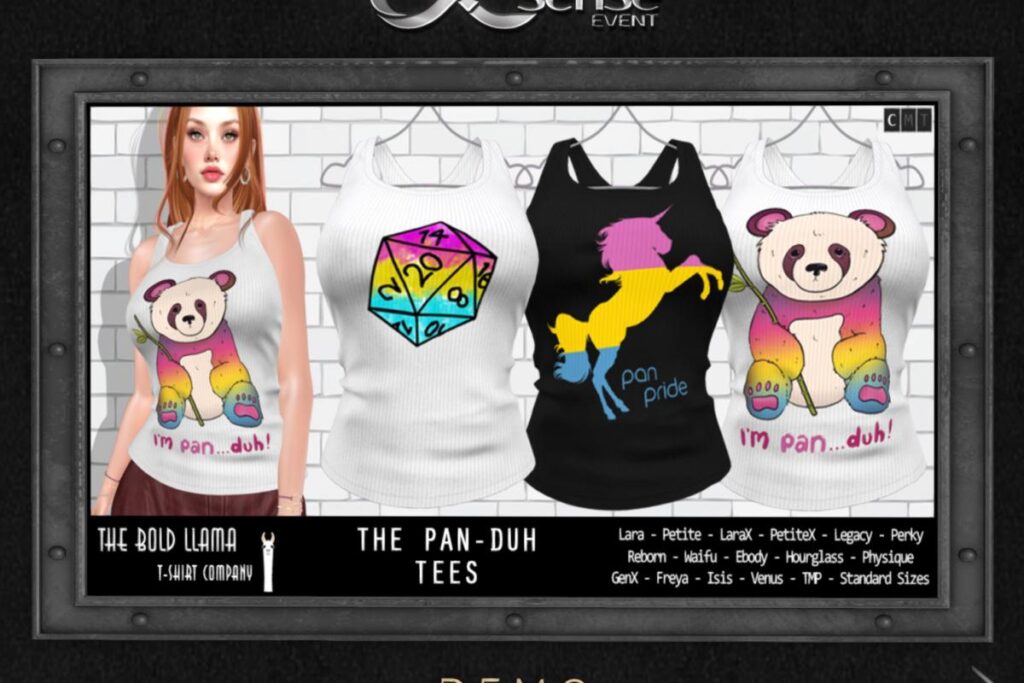 I&#039;m Pan-Duh Tees - Belleza OG/GenX/Legacy/Maitreya/Reborn/Slink/+mods, L$150