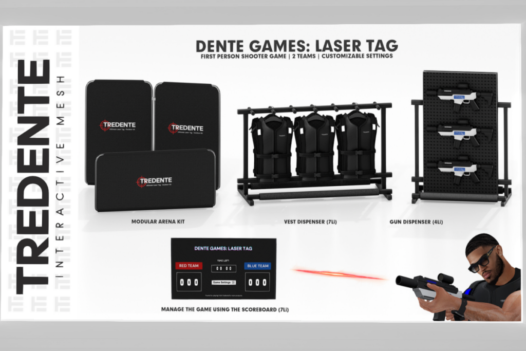 Dente Games: Laser Tag Set, L$399-L$1399 each/L$2349 FP