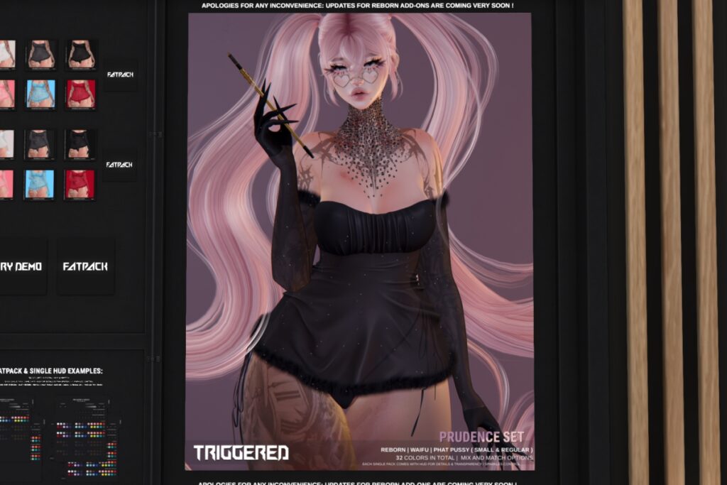 Prudence Set - Reborn/+mods, L$250-L$275 each/L$1400-L$1600 each FP/L$2100 MP