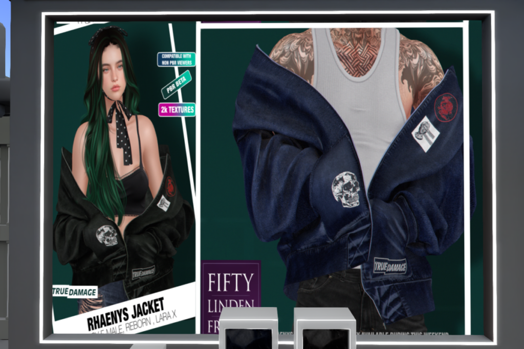 Rhaenys Jacket - Legacy F+M/MaitreyaX/Reborn	&lt;a href=&quot;http://maps.secondlife.com/secondlife/True%20Damage/103/104/1999&quot; target=&quot;_blank&quot;&gt;Teleport&lt;/a&gt;